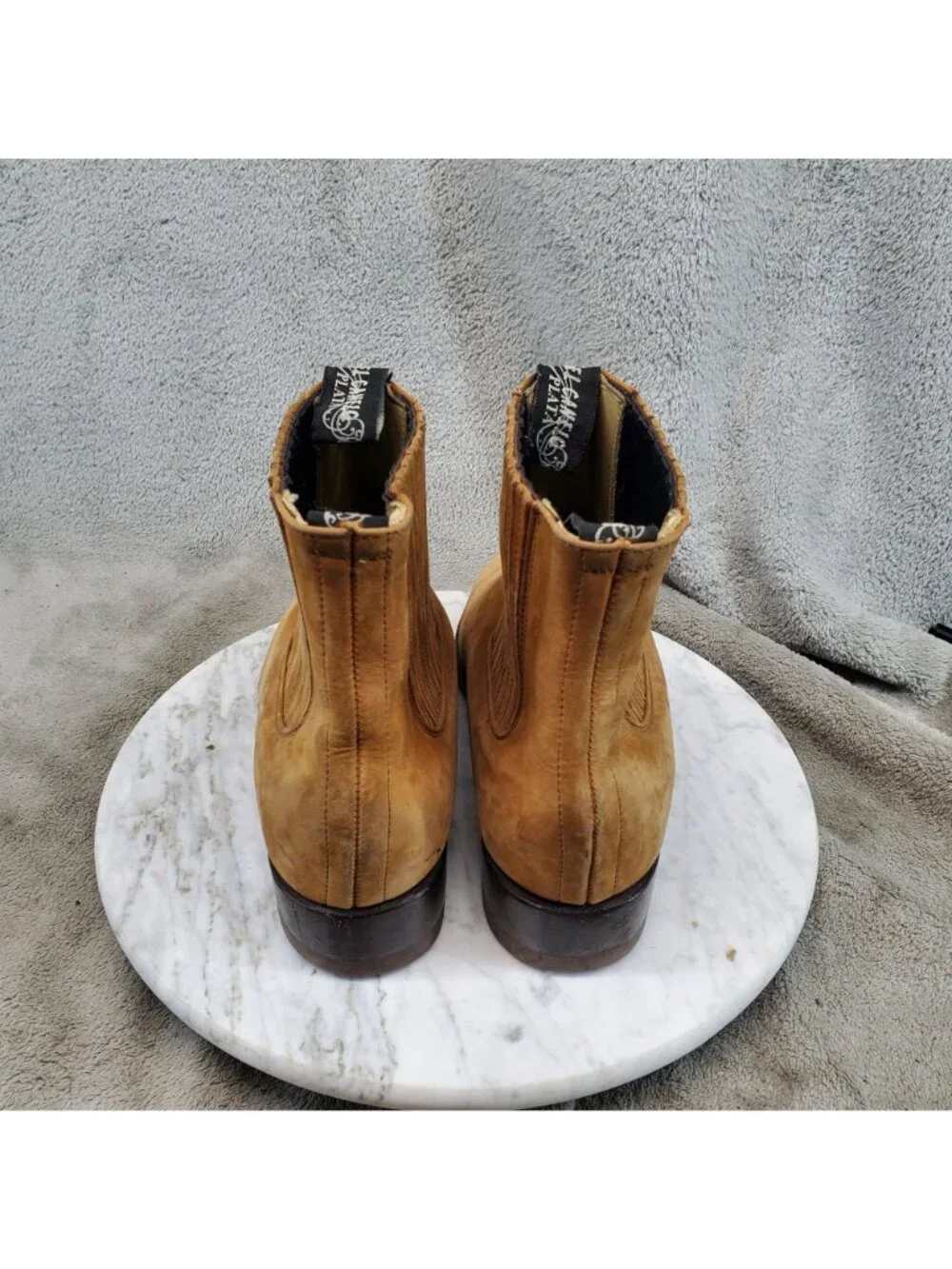 El Canelo Shoes Mens Size 6 Brown Nubuck Short Chelsea Ankle Boots *Read*